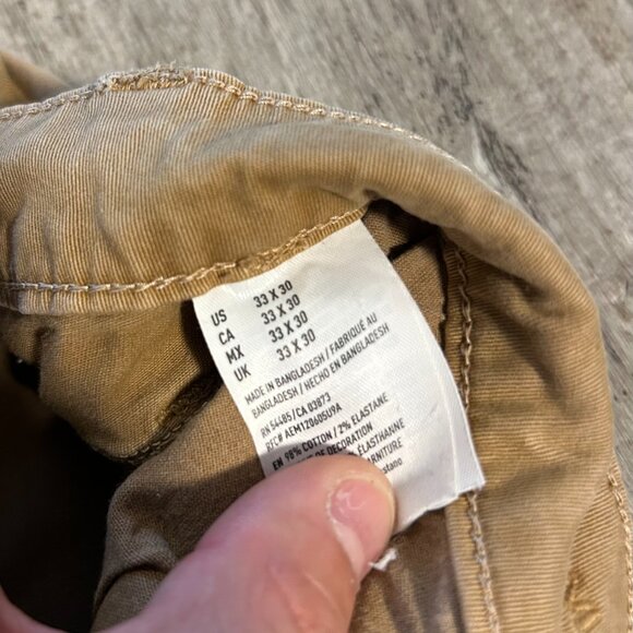 American Eagle Slim Straight Jeans 33x30 Tan/Khaki - Picture 6 of 6